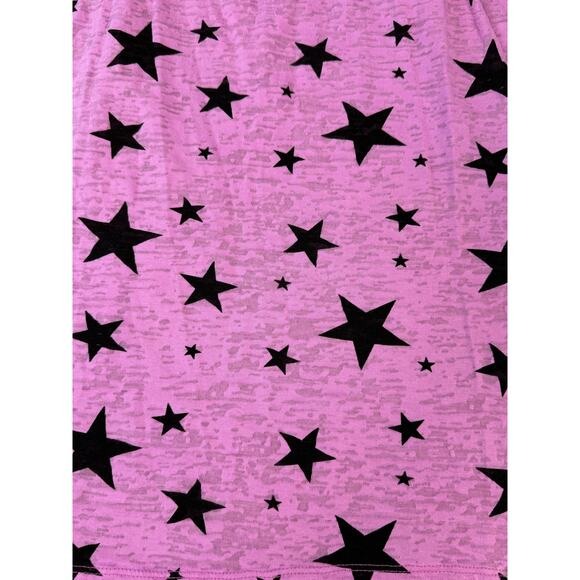 No Boundaries Racerback Tank Top Purple Star Print Sheer Juniors Large - Picture 3 of 6